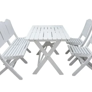 Rabatter Delpino Matgrupp Utomhus 125 cm Vit - Utemöbler & utemiljö