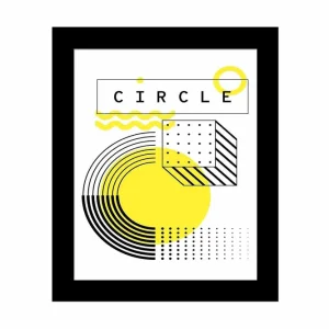 Tavla Geometric med Ram Flerfärgad - Inredning & dekor Rea