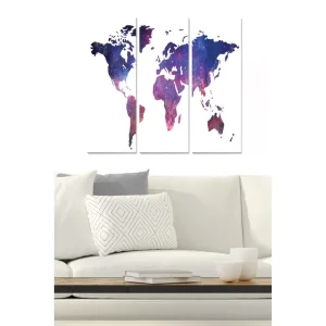 Begränsat antal Canvastavla Map 3-pack Flerfärgad - Inredning & dekor