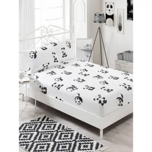 Erbjudande EnLora Home Lakan Dubbelt 160x200 cm+Kuddfodral Svart/Vit - Textil & mattor