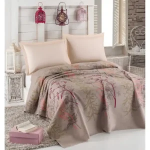 Eponj Home Överkast Enkelt 160x235 cm Beige/Röd/Rosa/Grön - Textil & mattor Premium