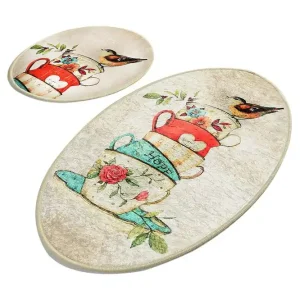Populärt val Chilai Home Badmatta Set om 2 Multi - Textil & mattor