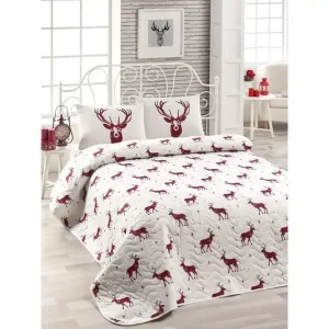 EnLora Home Överkast Enkelt 200x220+Kuddfodral Röd/Vit - Textil & mattor Endast denna vecka