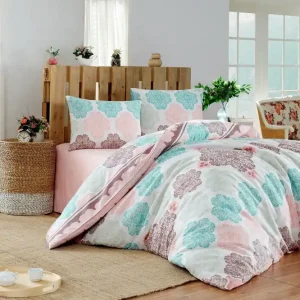 Eponj Home Bäddset Enkelt 3-dels Turkos/Rosa/Creme - Textil & mattor Nyhet