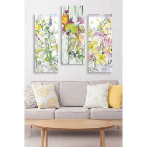 Begränsat antal Decorative MDF Painting (3 Pieces) 20x50 - Inredning & dekor