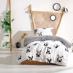 Kundfavorit EnLora Home Bäddset Enkelt 3-dels Svart/Vit - Textil & mattor