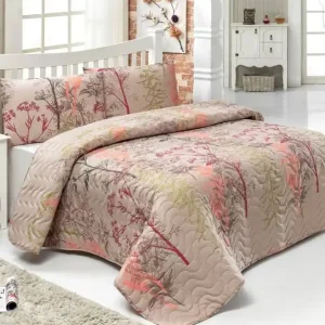 Överkast Eponj Home Dubbelt 200x220+2 Kuddfodral Quiltat Beige|Röd|Rosa|Grön - Textil & mattor Populär
