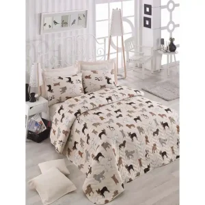 Eponj Home Överkast Dubbelt 200x220+2 Kuddfodral Quiltat Creme/Multi - Textil & mattor Erbjudande