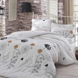 Eponj Home Bäddset Dubbelt 4-dels Vit/Grå/Svart/Brun - Textil & mattor Rabatter
