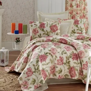 EnLora Home Överkast Dubbelt 200x235+Lakan+2 Kuddfodral Rosa - Textil & mattor Begränsat antal