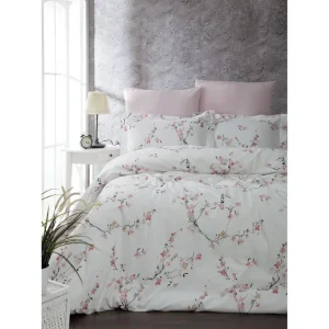 Türkiz Bäddset Dubbelt 4-dels Ranforce Vit/Rosa - Textil & mattor Nyhet