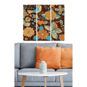 Tavla Floral 3-pack Flerfärgad - Inredning & dekor Säker betalning