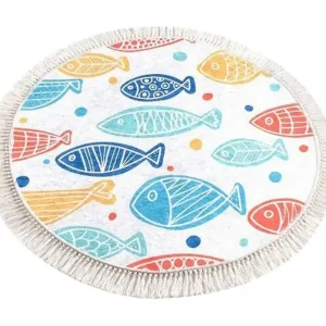 Chilai Home Badmatta 100 Rund Multi - Textil & mattor Kampanjpris