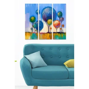Trygg betalning Canvastavla Abstract 3-pack Flerfärgad - Inredning & dekor