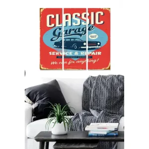 risnedsättning Canvastavla Advertisement 3-pack Flerfärgad - Inredning & dekor
