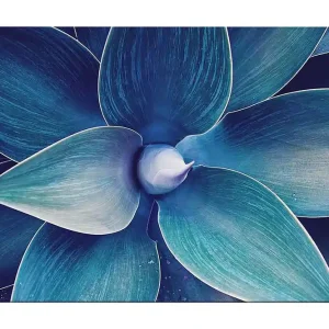 Canvastavla 70x100 cm - Stiliserad närbild av en växt med stora, böljande blad - Inredning & dekor I lager