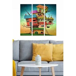 Tavla Abstract 3-pack Flerfärgad - Inredning & dekor Kampanjpris