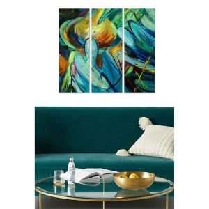 Canvastavla Abstract 3-pack Flerfärgad - Inredning & dekor Populär