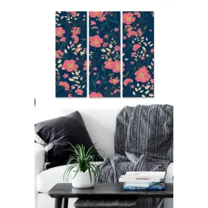 Canvastavla Floral 3-pack Flerfärgad - Inredning & dekor Rabatter