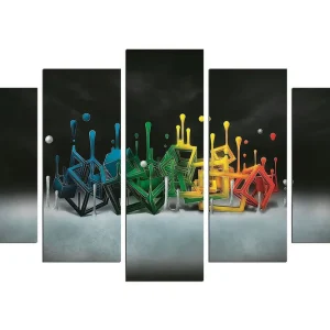 Dekorativ MDF-målning 5 Delar Flerfärgad - Inredning Beställ idag