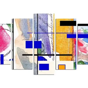 Erbjudande Dekorativ MDF-målning 5 Delar Flerfärgad - Inredning