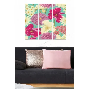 Tavla Floral 3-pack Flerfärgad - Inredning & dekor Snabb frakt
