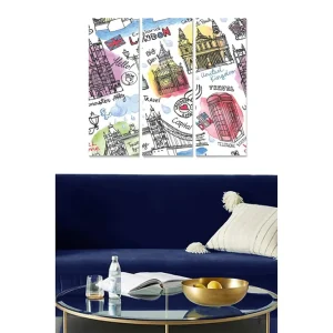 Tavla City 3-pack Flerfärgad - Inredning & dekor Outlet