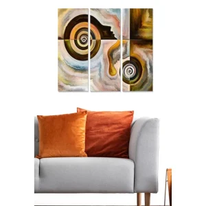 Canvastavla Abstract 3-pack Flerfärgad - Inredning & dekor Outlet