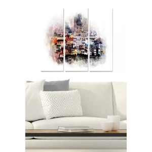 Tavla Building 3-pack Flerfärgad - Inredning & dekor Begränsad tid