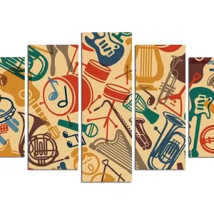Tavla Abstract 5-pack Flerfärgad - Inredning & dekor Köp nu