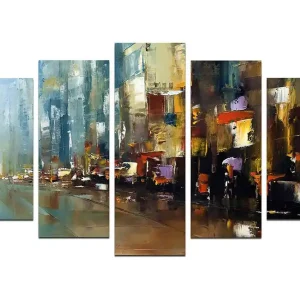 Tavla Abstract 5-pack Flerfärgad - Inredning & dekor Premium
