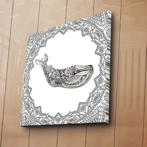 Canvastavla 45x45 cm - Ornamental val med detaljerad mönstring - Inredning & dekor Beställ nu