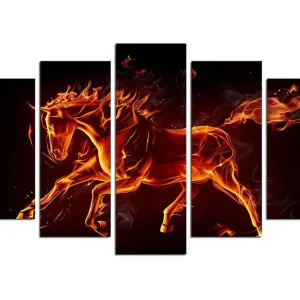 Billigare Canvastavla Christmas Animals 5-pack Flerfärgad - Inredning & dekor