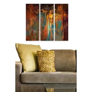 Sänkt pris Canvastavla Abstract 3-pack Flerfärgad - Inredning & dekor