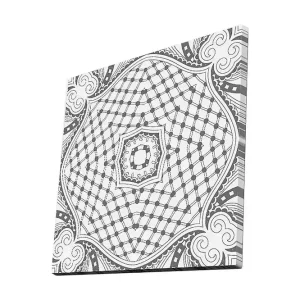 Canvastavla 45x45 cm - Abstrakt mönster med geometriska former och linjer - Inredning & dekor Extra rabatt