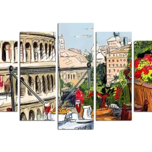 Canvastavla City 5-pack Flerfärgad - Inredning & dekor Köp online