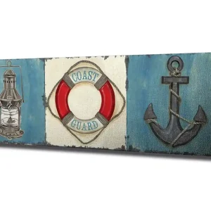 Beställ idag Canvastavla Navy ankare livboj Blå/Röd - Inredning