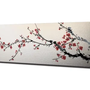 Begränsat antal Canvastavla Cherry blossom trädgren Rosa/Svart/Vit - Inredning