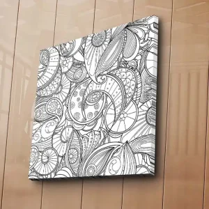 Begränsat erbjudande Canvastavla 45x45 cm - Intrikat mönster av snäckor och spiraler - Inredning & dekor