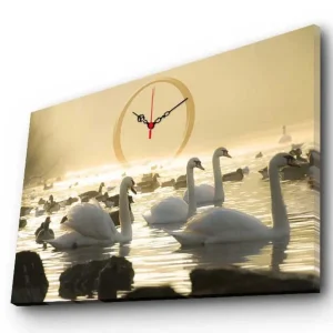 Populär Dekorativ Canvasmålning med Klocka Flerfärgad - Inredning