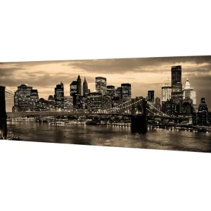 Köp nu Canvastavla New York Brooklyn Bridge Svart/Gul - Inredning