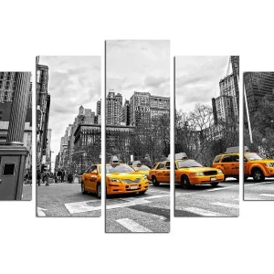 Canvastavla City New York 5-pack Flerfärgad - Inredning & dekor Snabb frakt