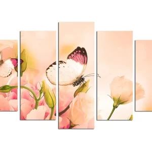 Billig Canvastavla Animals Butterfly 5-pack Flerfärgad - Inredning & dekor
