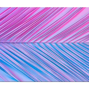 Begränsat erbjudande Canvastavla 70x100 cm - Abstrakt konstverk med diagonala linjer i rosa och blå toner - Inredning & dekor