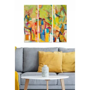 Sista chansen Canvastavla Abstract 3-pack Flerfärgad - Inredning & dekor