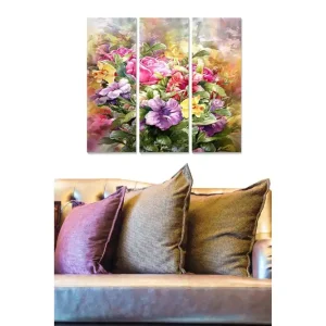 Tavla Floral 3-pack Flerfärgad - Inredning & dekor I lager