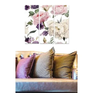 Tavla Floral 3-pack Flerfärgad - Inredning & dekor Lågt pris