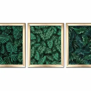 Tavla Floral med Ram 3-pack Flerfärgad - Inredning & dekor Fri frakt