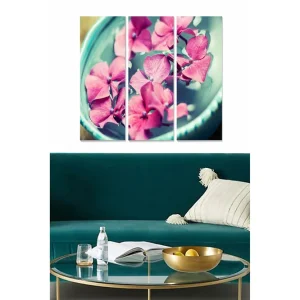 Snabb frakt Canvastavla Floral 3-pack Flerfärgad - Inredning & dekor