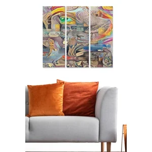 Canvastavla Abstract 3-pack Flerfärgad - Inredning & dekor Sänkt pris